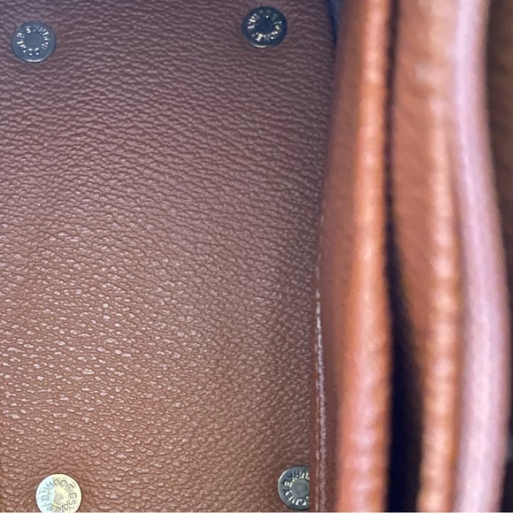 Vintage Dooney & Bourke All Weather Leather Brown Black Handbag Bag Satchel D&B - Picture 7 of 15